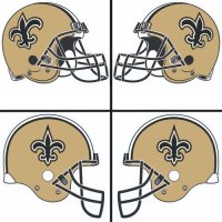 New Orleans Saints Helmet Logo  Light Iron-on Stickers (Heat Transfers)