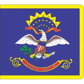 North Dakota State Flag Light Iron On Stickers (Heat Transfers)