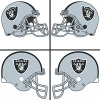 Oakland Raiders Helmet Logo  Light Iron-on Stickers (Heat Transfers)