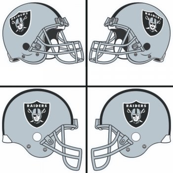 Oakland Raiders Helmet Logo  Light Iron-on Stickers (Heat Transfers)