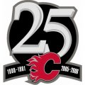 Calgary Flames Anniversary Logo  Light Iron-on Stickers (Heat Transfers)