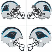 Carolina Panthers Helmet Logo  Light Iron-on Stickers (Heat Transfers)