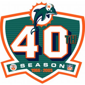 Miami Dolphins Anniversary Logo  Light Iron-on Stickers (Heat Transfers)