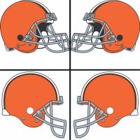 Cleveland Browns Helmet Logo  Light Iron-on Stickers (Heat Transfers)