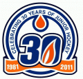 2011 12 Kamloops Blazers Anniversary Logo Light Iron-on Stickers (Heat Transfers)