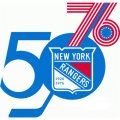 New York Rangers Anniversary Logo  Light Iron-on Stickers (Heat Transfers)