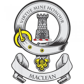 Maclean Clan Badge Light Iron On Stickers (Heat Transfers)