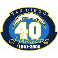 San Diego Chargers Anniversary Logo  Light Iron-on Stickers (Heat Transfers)