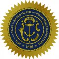 Rhode Island Seal Light Iron On Stickers (Heat Transfers)