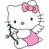 Hello Kitty Light Iron On Stickers (Heat Transfers) version 5