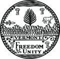 Vermont Seal Light Iron On Stickers (Heat Transfers)