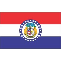 Missouri State Flag Light Iron On Stickers (Heat Transfers)