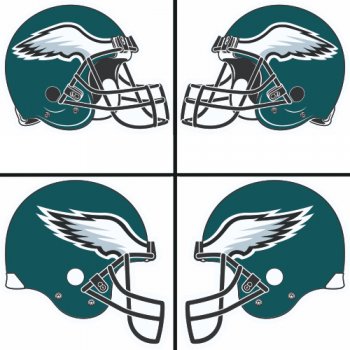 Philadelphia Eagles Helmet Logo  Light Iron-on Stickers (Heat Transfers)