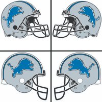 Detroit Lions Helmet Logo  Light Iron-on Stickers (Heat Transfers)