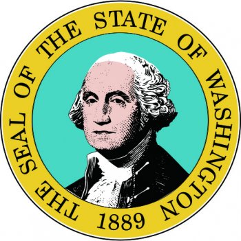 Washington Seal Light Iron On Stickers (Heat Transfers)