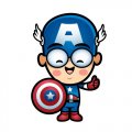 Captain America light-colored apparel iron on stickers 7