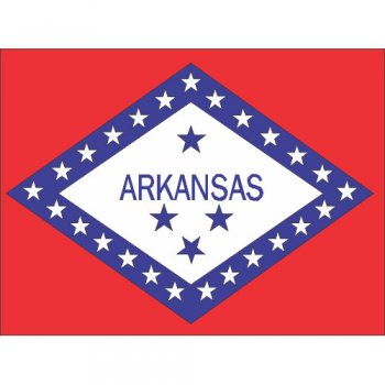 Arkansas State Flag Light Iron On Stickers (Heat Transfers)