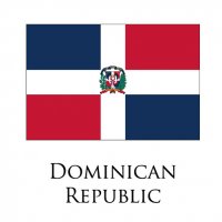 DOMINICAN REPUBLIC Flags light iron ons