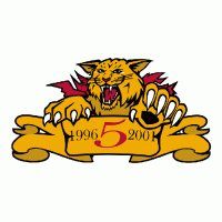 2001 02-2000 01 Moncton Wildcats Anniversary Logo Light Iron-on Stickers (Heat Transfers)