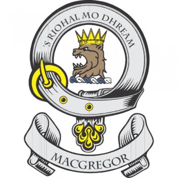 Macgregor Clan Badge Light Iron On Stickers (Heat Transfers)