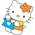 Hello Kitty Light Iron On Stickers (Heat Transfers) version 6