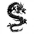 Oriental Attacking Dragon Light Iron On Stickers (Heat Transfers)