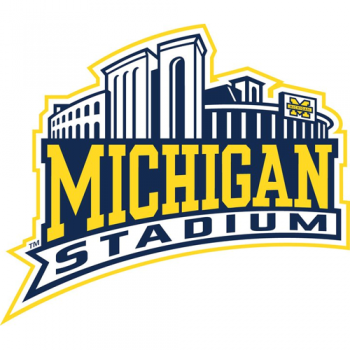 0-Pres Michigan Wolverines Stadium Logo Light Iron-on Stickers (Heat Transfers)