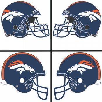 Denver Broncos Helmet Logo  Light Iron-on Stickers (Heat Transfers)