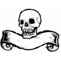 Skull Scroll iron on transfers