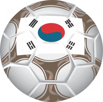 South Korea Soccer Light Iron-on Stickers (Heat Transfers)