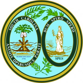 South Carolina Seal Light Iron On Stickers (Heat Transfers)