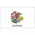 Illinois State Flag Light Iron On Stickers (Heat Transfers)