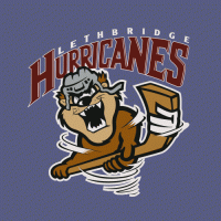 1997 98-2003 04 Lethbridge Hurricanes Primary Logo Light Iron-on Stickers (Heat Transfers)