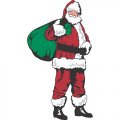 Santa Claus Light Iron On Stickers (Heat Transfers) version 3