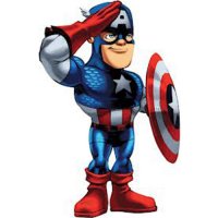 Captain America light-colored apparel iron on stickers 6