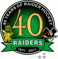 2010 11 Prince Albert Raiders Anniversary Logo Light Iron-on Stickers (Heat Transfers)