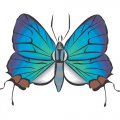 Butterfly Light Iron On Stickers (Heat Transfers) version 18