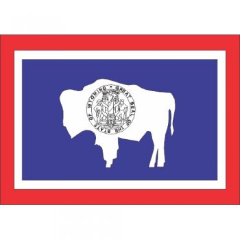 Wyoming State Flag Light Iron On Stickers (Heat Transfers)