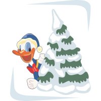 Donald Duck Light Iron On Stickers (Heat Transfers) version 1