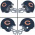 Chicago Bears Helmet Logo  Light Iron-on Stickers (Heat Transfers)