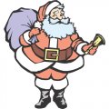 Santa Claus Light Iron On Stickers (Heat Transfers) version 1