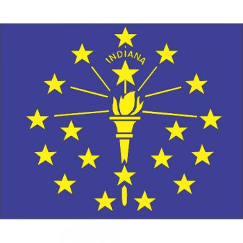 Indiana State Flag Light Iron On Stickers (Heat Transfers)