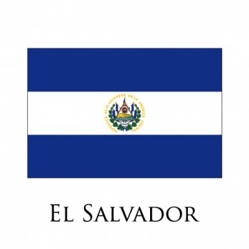 EL SALVADOR Flags light iron ons