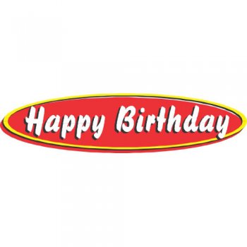 Happy Birthday Light Iron On Stickers (Heat Transfers) version 10