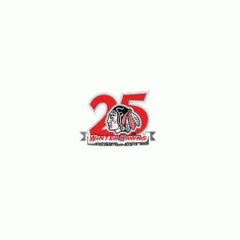 2000 01 Portland Winter Hawks Anniversary Logo Light Iron-on Stickers (Heat Transfers)