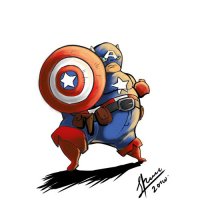 Captain America light-colored apparel iron on stickers 10