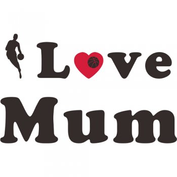 Basketball Light Iron-on Stickers (Heat Transfers) for Mother\'s Day