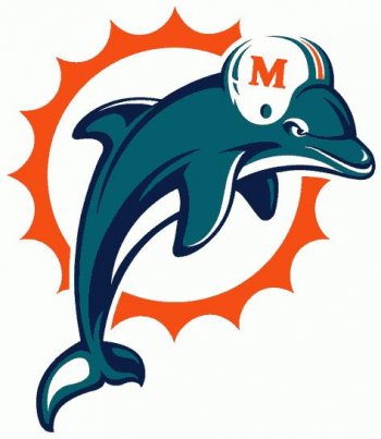 Miami Dolphins Primary Logo  Light Iron-on Stickers (Heat Transfers)