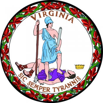 Virginia Seal Light Iron On Stickers (Heat Transfers)