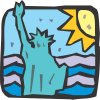 Statue of Liberty Light Iron On Stickers (Heat Transfers) version 1